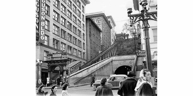 Los Angeles Straßenfoto in den 50er Jahren