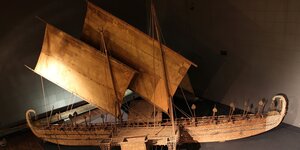 Ein altes Segelboot