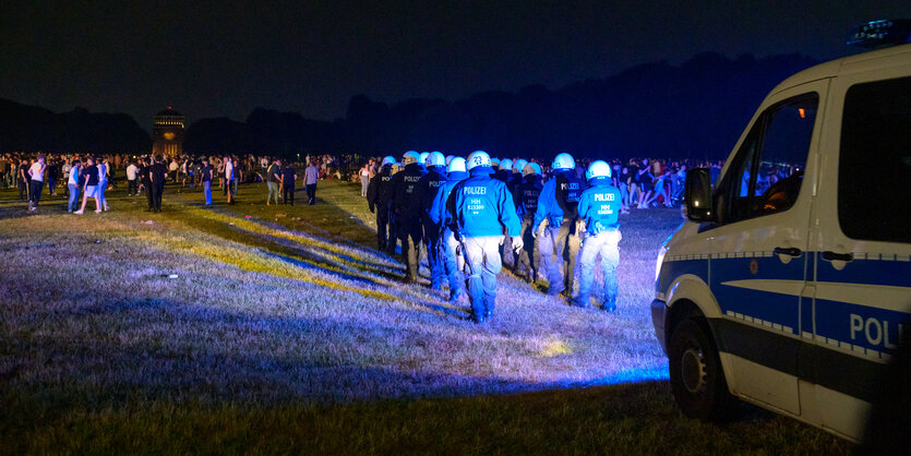 Polizisten im Stadtpark