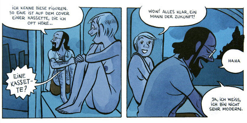 Zwei Szenen aus dem Comic „Senso“