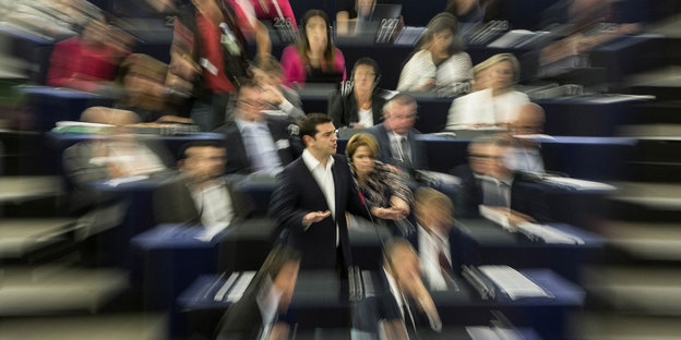 Alexis Tsipras spricht im EU-Parlament