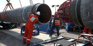 Rohre für die Gas-Pipeline Nord Stream 2