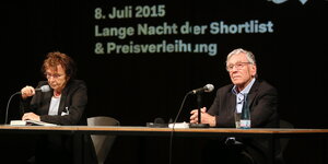 Mirjam Pressler und Amos Oz, vorlesend