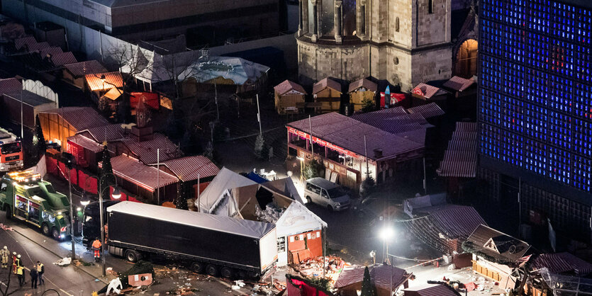 Das Anschlagsfahrzeug auf dem Breitscheidplatz