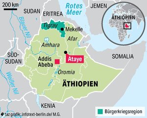 Eine Karte von Äthiopien Eine Karte von Äthiopien
