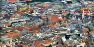 Luftbild Altstadt München mit Frauenkirche