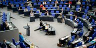 Eine Totale auf Parlamentarierinnen des Bundestags