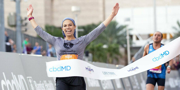 Verbesserung im Eiltempo: Beatie Deutsch beim Halbmarathon in Miami/Florida.