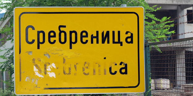 Ortsschild Srebrenica