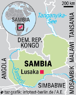 Karte von Sambia Karte von Sambia