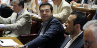 Alexis Tsipras im griechischen Parlament