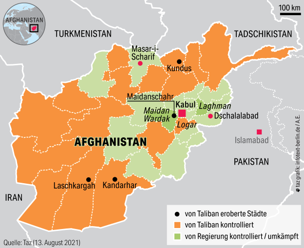 Blitzoffensive in Afghanistan Taliban stehen vor Kabul taz.de