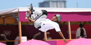 Skateboarder bei den Olympischen Spielen in Tokio