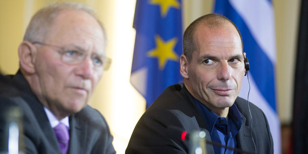Wolfgang Schäuble und Jannis Varoufakis.