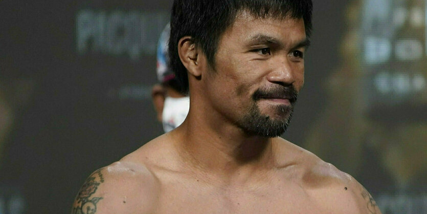 Manny Pacquiao posiert für Fotografen