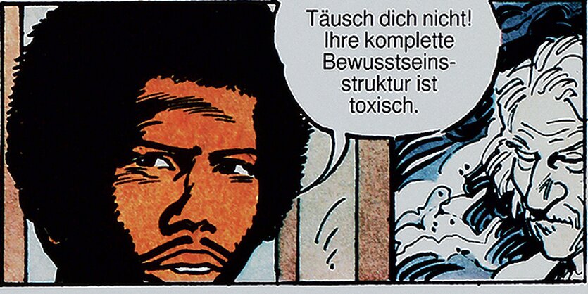 Eine Zeichnung aus dem Comic „Die Dekolonisierung Amerikas"