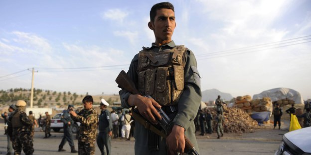 Afghanischer Polizist in Kabul