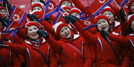 Jubel Nordkoreanischer Athletinnen