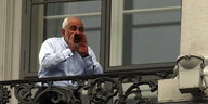 Der iranische Außenminister im Gespräch mit Journalisten in Wien