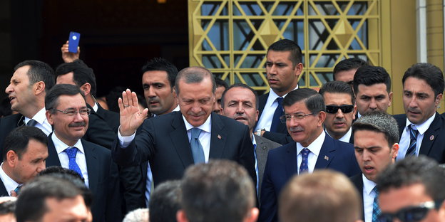 Erdogan bei der Einweihung einer Moschee in Ankara
