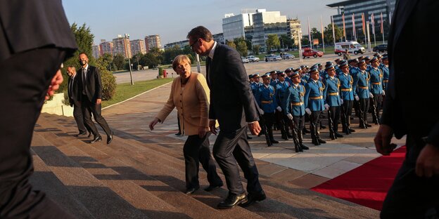 Merkel mit Vucic.