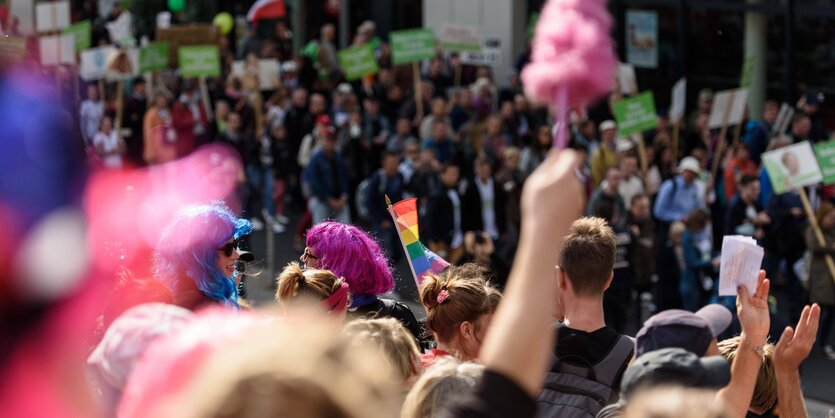 Bunte Demo am 19. September 2020 gegen den sogenannten „Marsch für das Leben“