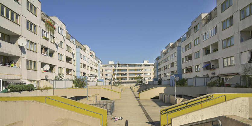 Die High-Deck-Siedlung in Neukölln besteht aus einem Plattenbauensemble aus den 70ern und 80ern.