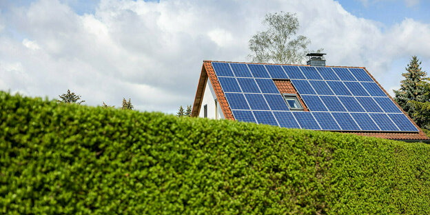 Solardach auf einem Eigenheim