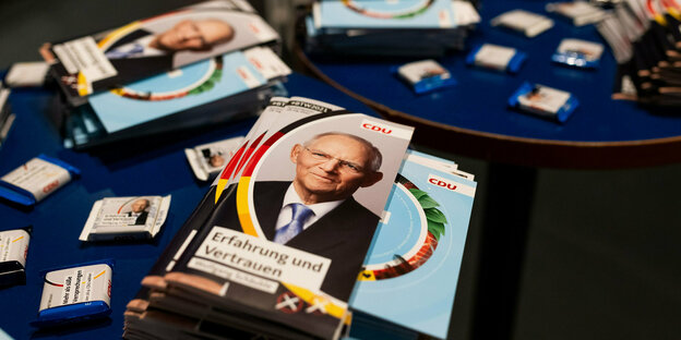 CDU Wahlkampf-Flyer von Wolfgang Schäuble