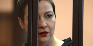 Maria Kolesnikowa hinter Gittern
