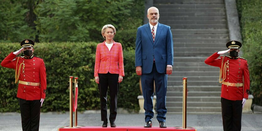 Ursula von der Leyen mit Edi Rama