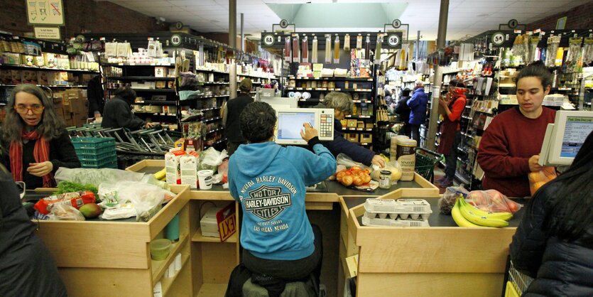 Eine Ladenszene in der Park Slope Food Coop