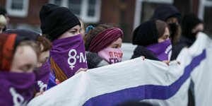 Feministinnen auf einer Demonstration