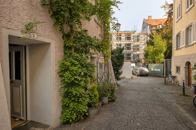 Blick in eine Gasse.