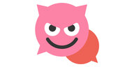 Ein Emoji mit zwei Hörnern macht ein böses Gesicht