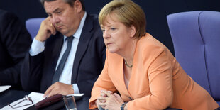 Sigmar Gabriel und Angela Merkel