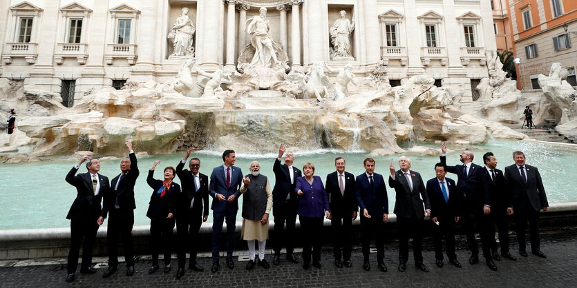 Tevi-Brunnen mit Staatschefs beim G20-Gipfel