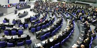 Die erste Sitzung den neu gewählten 20. Bundestags