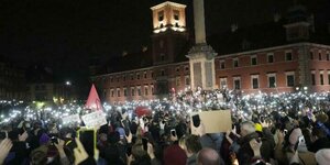 Protesdemonstration in Warschau