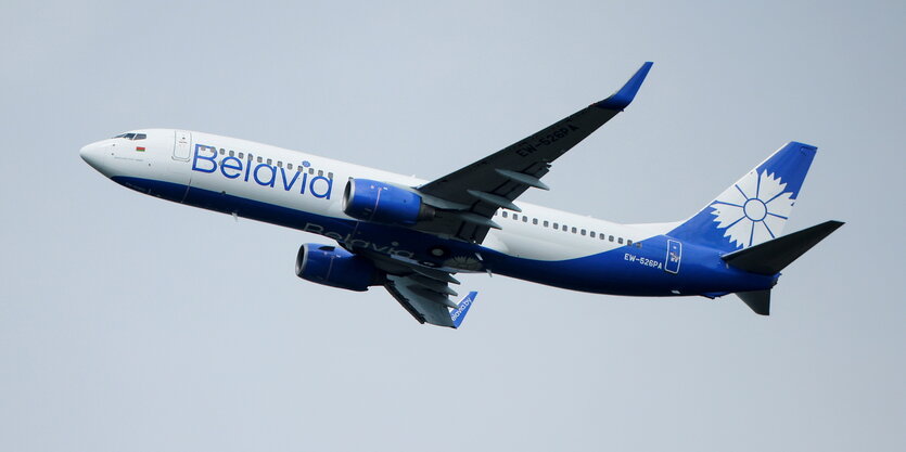 Ein Flugzeug der belarussischen Fluggesellschaft Belavia