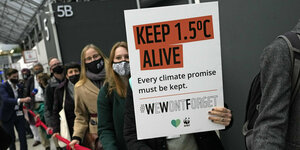 Klimaaktivisten halten am 1,5-Grad-Ziel fest