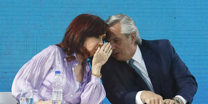 Argentiniens Präsident Alberto Fernández und Vizepräsidentin Cristina Fernandez.