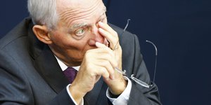 Finanzminister Wolfgang Schäuble im Bundestag.