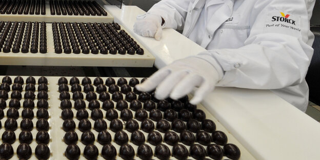 Produktion für Schokolade.