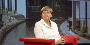 Angela Merkel im ARD-Studio