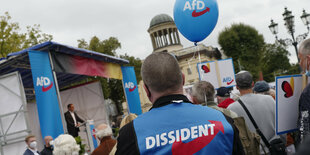 Ein Wahlkampfstand der AfD