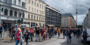 Coronaleugner demonstrieren in Berlin