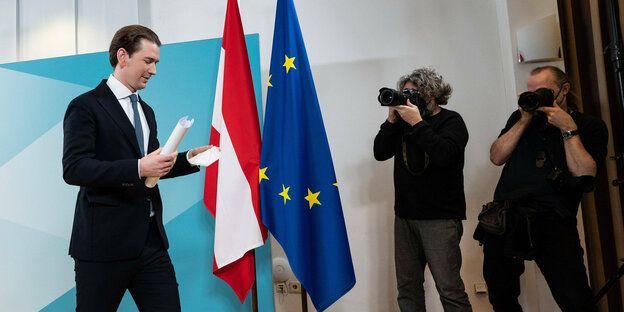 Sebastian Kurz vor Fotografen.