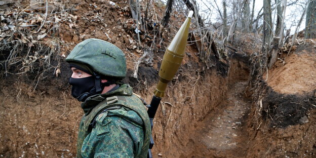 Soldat der Separatisten in der Ostukraine.