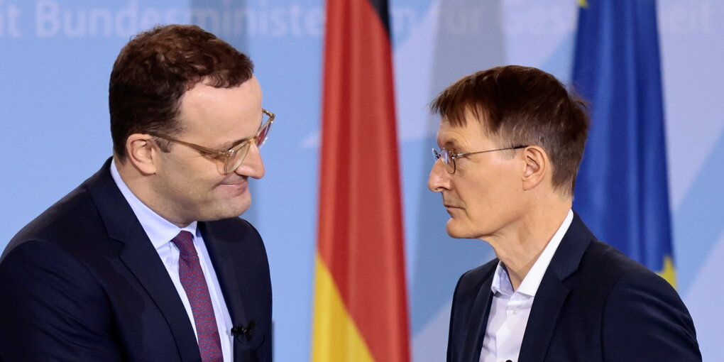 Jens Spahn und Karl Lauterbach im Gespräch